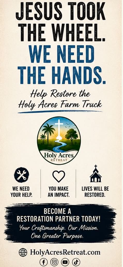 Jesus took the wheel. We need the hands. Farm Truck restoration call